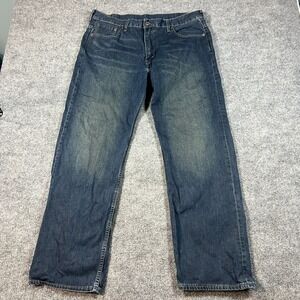 Levi's 569 Loose Fit Straight Leg Jeans Mens 38x34 Blue Denim Cotton Mid Rise